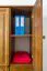 Kleiderschrank | 1 Drehtür | 4 Schubladen | 80 cm breit | Massivholz | Farbe: Eiche Abbildung