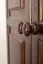 Schmaler Kleiderschrank | 2 Drehtüren | 4 Fächer | mit Kleiderstange | 80 cm breit | Massivholz | Farbe: Nuss Abbildung