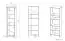 Vitrine Orivesi 06, Farbe: Weiß - Abmessungen: 201 x 65 x 42 cm (H x B x T), mit 2 Türen und 5 Fächern