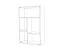 Hängevitrine Colmenar 02, Farbe: Eiche / Grau - Abmessungen: 99 x 65 x 27 cm (H x B x T)