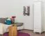 Schrank Kiefer Vollholz massiv weiß lackiert 002 - Abmessung 190 x 47 x 60 cm (H x B x T)
