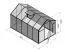 Gewächshaus - Glashaus Mangold L8, gehärtetes Glas 4 mm, Grundfläche: 7,90 m² - Abmessungen: 360 x 220 cm (L x B)