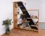 Regal "Lipik" 04, Farbe: Eiche / Schwarz, teilmassiv - Abmessungen: 150 x 120 x 36 cm (H x B x T)