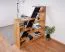 Regal "Lipik" 04, Farbe: Eiche / Schwarz, teilmassiv - Abmessungen: 150 x 120 x 36 cm (H x B x T)