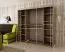 2 Meter breiter Kleiderschrank mit 2 Türen | Farbe: Sonoma Eiche / Weiß Abbildung