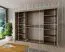 Schiebetürenschrank / Kleiderschrank Hacho 06 mit Spiegel, Farbe: Weiß matt / Eiche Sonoma - Abmessungen: 200 x 250 x 62 cm ( H x B x T)
