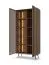 Vitrine | Farbe: Eiche Dunin | inkl. LED-Beleuchtung | Pus-to-open Funktion | 10 Fächer | 94 x 40 x 196 cm | Soft-Close Funktion | schlanke Metallbeine