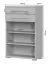Schuhschrank Garim 50, Farbe: Weiß Hochglanz - Abmessungen: 117 x 76 x 35 cm (H x B x T)