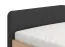 Modernes Einzelbett mit gepolsterten Kopfteil Dobasan 01, Farbe: Eiche Artisan / Grau, ABS-Kanten, Beine: Metall, Liegefläche: 120 x 200 cm