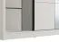Kleiderschrank mit Spiegel Apatin 04, Farbe: Weiß, drei Kleiderstangen, Schiebetürenschrank, fünf Fächer, Maße: 215,5 x 205 x 60 cm, einfach und ästhetisch
