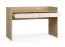 Schreibtisch | 2 geräumige Schubladen | Farbe: Eiche / Beige | schlichtes Design | Soft-Close-Funktion | Maße: 137 x 60 x 86,5 cm | ABS-Kantenschutz