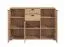 Kommode mit drei Türen Pecini 03, Farbe: Eiche Artisan, zwei Schubladen, Sideboard, acht Fächer, ABS-Kanten, Maße: 95 x 135 x 40 cm, modernes Design
