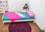 Kinderbett / Jugendbett Kiefer Vollholz massiv weiß lackiert A11, inkl. Lattenrost - Abmessung 120 x 200 cm