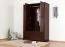 Kleiderschrank Kiefer Vollholz massiv Walnussfarben Junco 06 - Abmessung: 195 x 135 x 59 cm (H x B x T)