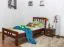 Kinderbett / Jugendbett "Easy Premium Line" K8, Buche Vollholz massiv dunkelbraun lackiert - Maße: 90 x 190 cm