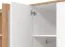 Schlafzimmer Komplett - Set A Brus, 4-teilig, Farbe: Eiche Artisan / Weiß, ein Doppelbett, zwei Nachtkommoden, ein Kleiderschrank und eine Kommode