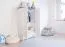Kleiderschrank Kiefer Vollholz massiv blau 003 - Abmessung 160 x 80 x 60 cm (H x B x T)