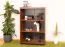 Regal Mojokerto 11, Farbe: Walnuss / Schwarz - Abmessungen: 121 x 80 x 39 cm (H x B x T)