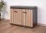 Schuhschrank mit zwei Fächern Ringerike 13, Farbe: Anthrazit / Eiche Artisan - Abmessungen: 46 x 60 x 32 cm (H x B x T), mit zwei Türen