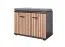 Schuhschrank mit Sitzkissen Ringerike 14, Farbe: Anthrazit / Eiche Artisan - Abmessungen: 53 x 60 x 32 cm (H x B x T), mit zwei Fächern