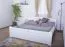 Doppelbett "Easy Premium Line" K5, inkl. 1 Abdeckblende 180 x 200 cm Buche Vollholz massiv weiß lackiert