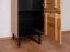 Schrank Slatina 47, Farbe: Eiche / Schwarz, teilmassiv - Abmessungen: 203 x 56 x 63 cm (H x B x T)