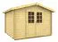 Gartenhaus 2,5 x 3,2 Meter (inkl. Dach) | Natur | Satteldach | 28 mm Blockbohlen Abbildung