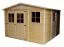 Gerätehaus, Gartenschuppen, Gartenhaus - 3 x 3 Meter - aus Holz / Blockbohlen - inkl. Dachpappe - Satteldach Abbildung