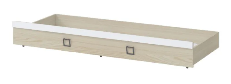 Bettkasten für Bett Benjamin, Farbe: Esche / Weiß - Liegefläche: 80 x 190 cm (B x L)
