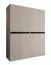 Kleiderschrank | Kaschmir | 8 Drehtüren | 6 Fächer | Soft-Close Funktion | 2 Kleiderstangen | 160 x 52 x 203 cm | hochwertig Verarbeitet | für Schlafzimmer
