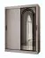 Schiebetürenschrank / Kleiderschrank | Kaschmir | 5 Fächer | 2 Kleiderstangen | 150 x 62 x 200 cm | hochwertig Verarbeitet | Spiegeltür