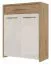 Garderoben Komplett - Set I Gataivai, 5-teilig, Farbe: Beige Hochglanz / Walnuss