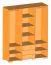 Drehtürenschrank / Kleiderschrank "Lipik" 41, Farbe: Eiche / Schwarz, teilmassiv - Abmessungen: 224 x 182 x 61 cm (H x B x T)