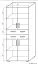 Schrank Garut 32, Farbe: Sonoma Eiche - Abmessungen: 194 x 80 x 40 cm (H x B x T)