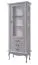 Vitrine Bignona 04, Farbe: Kiefer weiß - 196 x 75 x 42 cm (H x B x T)