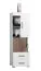 Schrank Bulolo 09, Farbe: Weiß / Nuss - Abmessungen: 139 x 45 x 38 cm (H x B x T)