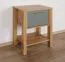 Nachtkästchen für Schlafzimmer Braianik 30, Farbe: Eiche Wotar / Grün, 1 Schublade, 1 Ablegefach für Bücher, Zeitschriften, ABS, 59 x 42 x 37 cm
