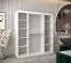 180 cm breiter Schiebetürenschrank mit 2 Türen | 10 Fächer | 2 Kleiderstangen | Farbe: Sonoma Eiche / Weiß Abbildung
