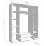 Drehtürenschrank | 2 Spiegeltüren | Farbe: Kaschmir | 2 Schubladen | Maße: 179,5 x 56 x 210,5 cm | Kleiderschrank | 1 Kleiderstange | 11 Fächer