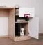 Kinderzimmer - Schreibtisch Fabian 10, Farbe: Eiche Hellbraun / Weiß / Rosa - 78 x 120 x 50 cm (H x B x T)