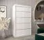 Schiebetürenschrank / Kleiderschrank Jan 02A, Farbe: Weiß matt - Abmessungen: 200 x 120 x 62 cm ( H x B x T)