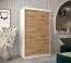 Schiebetürenschrank / Kleiderschrank Bisaurin 2A, Farbe: Weiß matt / Eiche Sonoma - Abmessungen: 200 x 120 x 62 cm ( H x B x T)