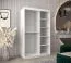 Schiebetürenschrank / Kleiderschrank Jan 02A, Farbe: Weiß matt / Eiche Sonoma - Abmessungen: 200 x 120 x 62 cm ( H x B x T)