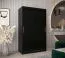 Schiebetürenschrank / Kleiderschrank Bisaurin 2A, Farbe: Schwarz - Abmessungen: 200 x 120 x 62 cm ( H x B x T)