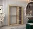 Schiebetürenschrank / Kleiderschrank Aizkorri 03B mit Spiegel, Farbe: Eiche Sonoma / Weiß matt - Abmessungen: 200 x 150 x 62 cm (H x B x T)