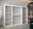Schiebetürenschrank / Kleiderschrank Combin 06 mit Spiegel, Farbe: Weiß matt / Eiche Sonoma - Abmessungen: 200 x 250 x 62 cm (H x B x T)