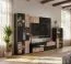 Wohnwand | Farbe: Eiche Vicking / Schwarzer Marmor | inkl. LED-Beleuchtung | 280 x 45 x 182 cm | 2 Vitrinen | 1 TV-Unterschrank | 1 Wandpaneel | Push-to-open Funktion