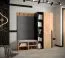 Neutraler Schrank Tödi 02, Farbe: Eiche - Abmessungen: 184 x 50 x 42 cm (H x B x T), mit zwei Fächern und eine Kleiderstange