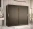 Eleganter Kleiderschrank mit genügend Stauraum Liskamm 20, Farbe: Schwarz matt - Abmessungen: 200 x 200 x 62 cm (H x B x T), mit 10 Fächern und zwei Kleiderstangen