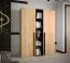 Neutraler Schrank Tödi 02, Farbe: Eiche - Abmessungen: 184 x 50 x 42 cm (H x B x T), mit zwei Fächern und eine Kleiderstange
